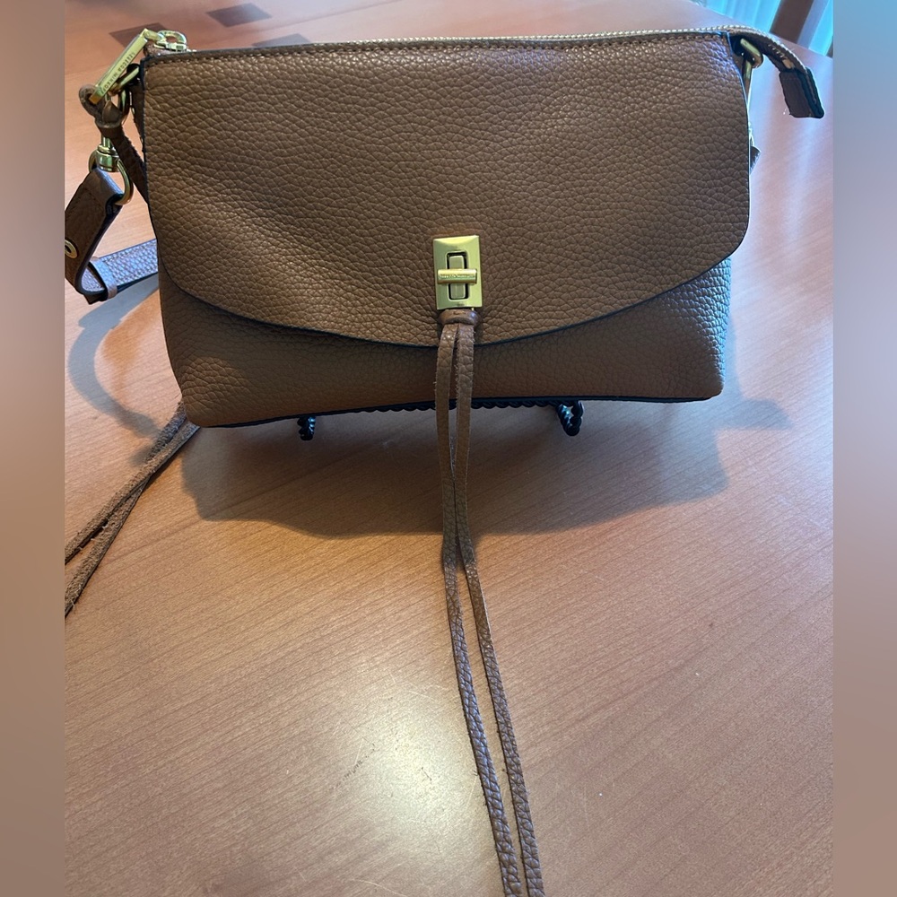 Rebecca Minkoff Darren Top Zip Small Leather Adjustable Crossbody - Picture 2 of 8